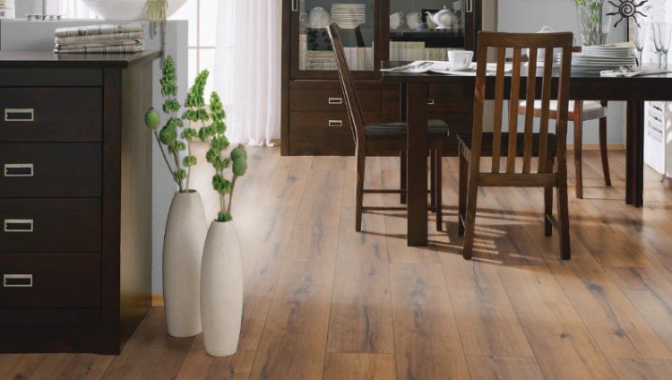 Ламинат Haro Tritty 100 Дуб Италика Дымчатый 530327 1282×193×8 фото в интерьере